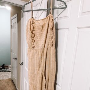 Yellow Striped Jumpsuit